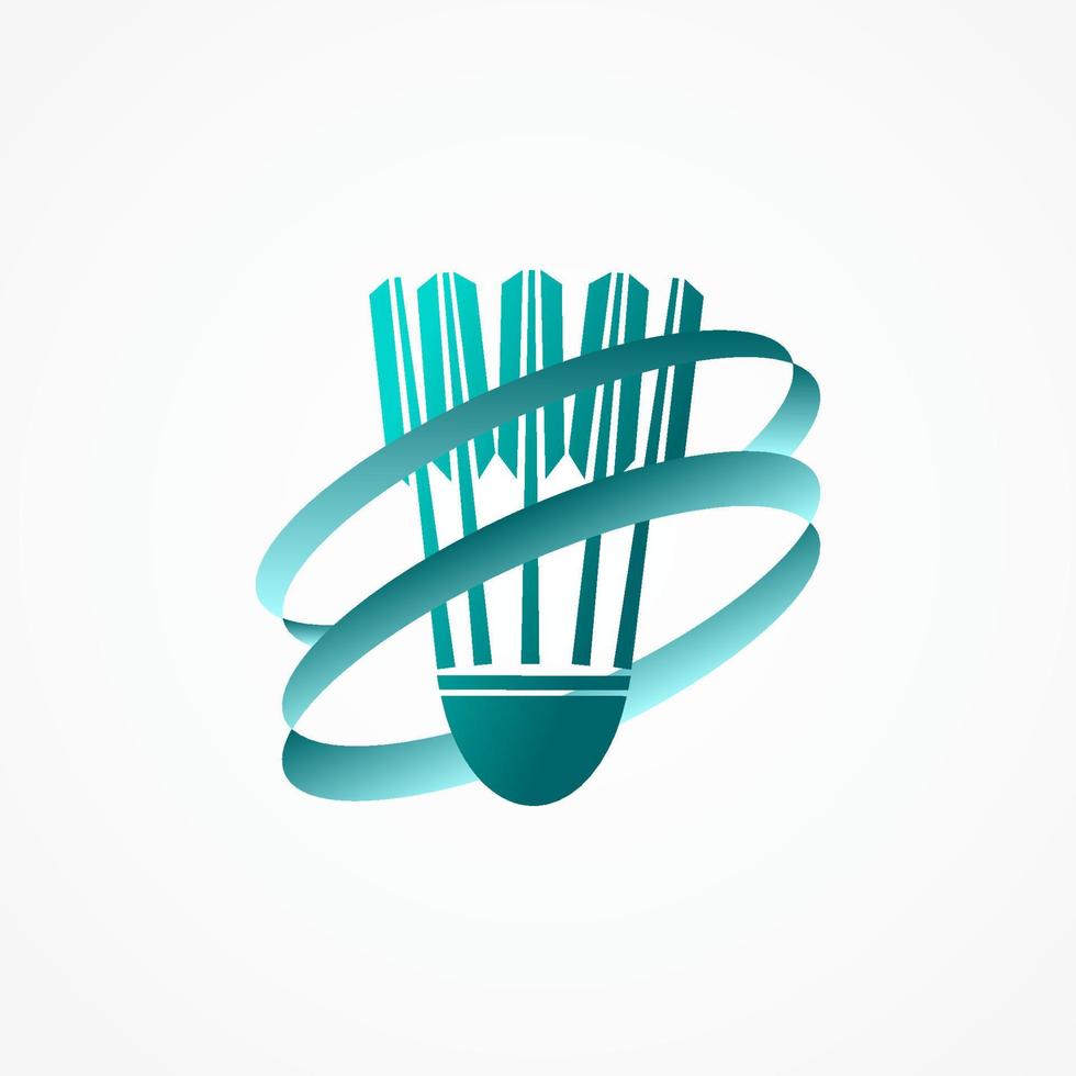 Shuttlecock icon with ribbon. suitable for Badminton Championship Logo vector