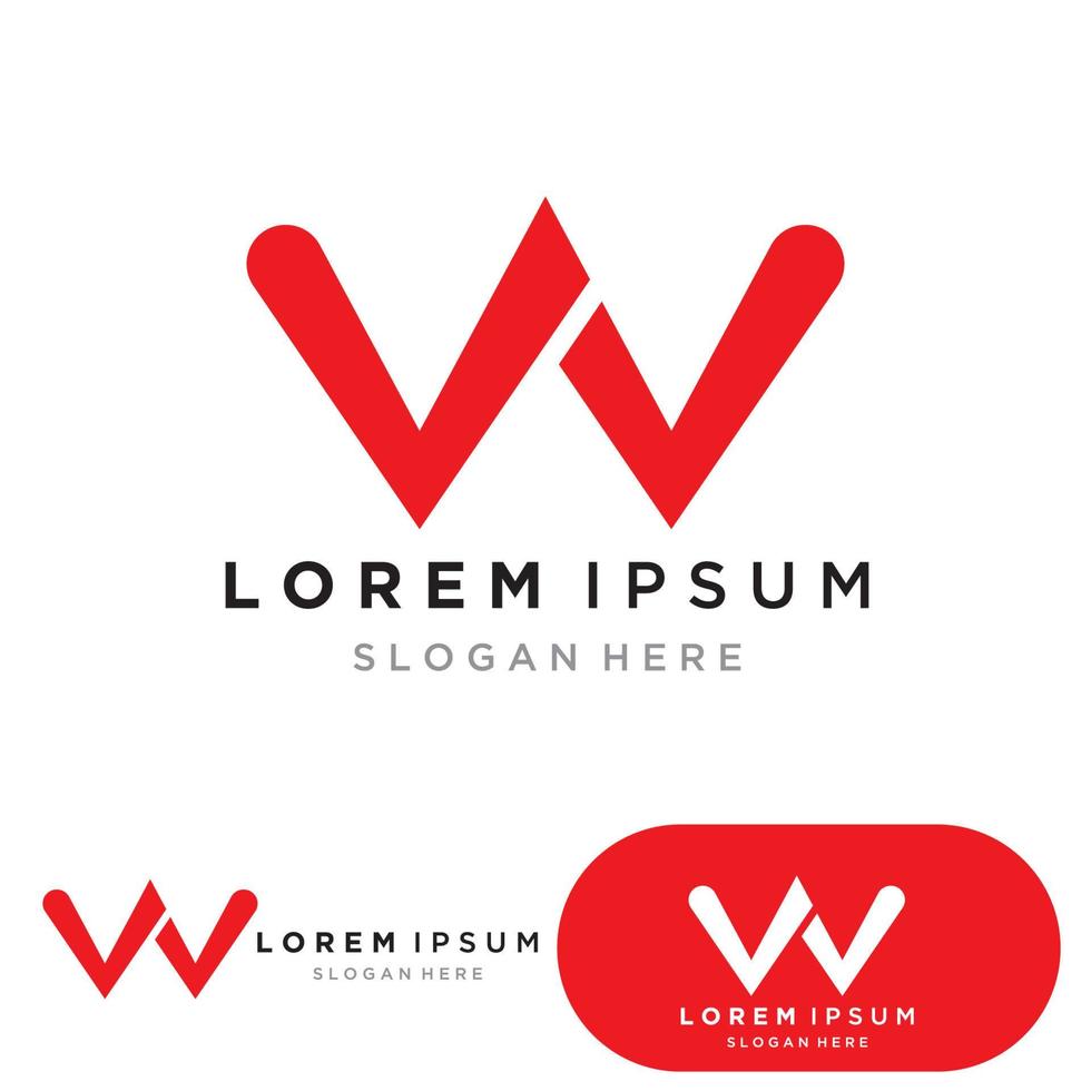 W Letter Logo Template DESIGN vector