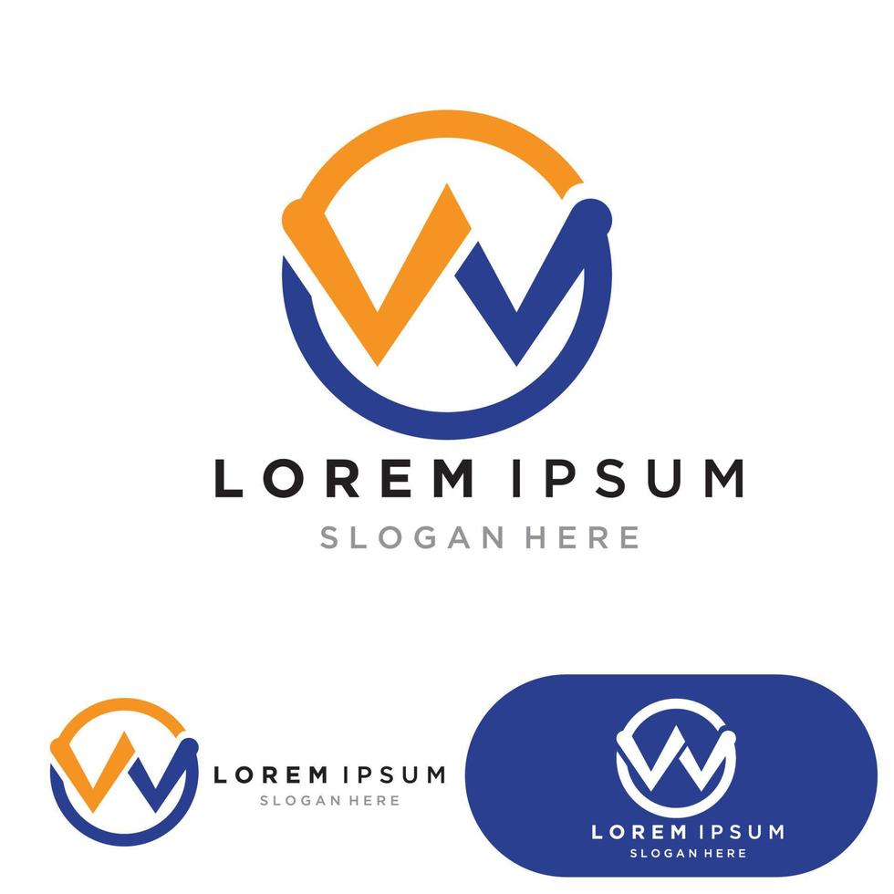 W Letter Logo Template DESIGN vector