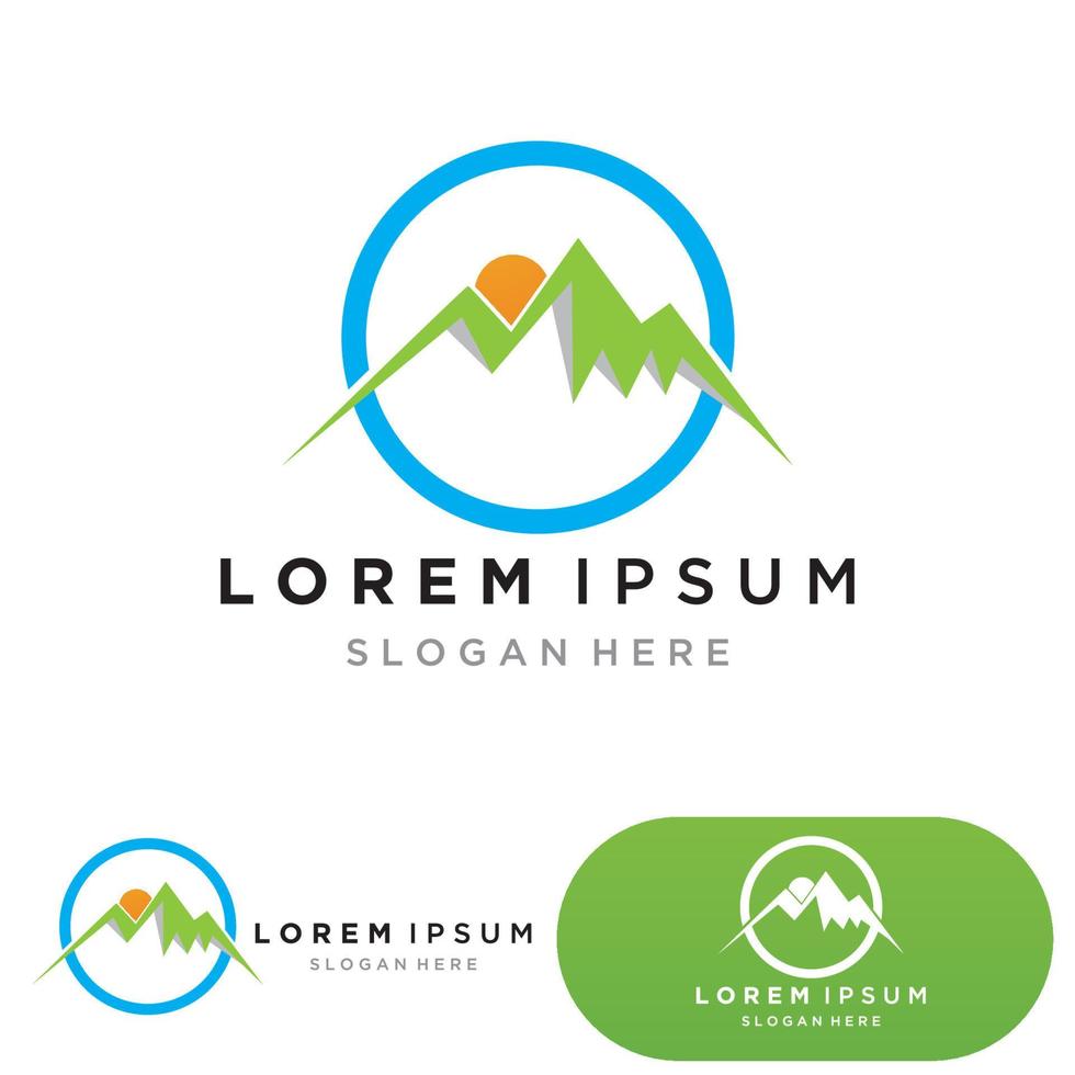 Mountain icon Logo Template Vector illustration design