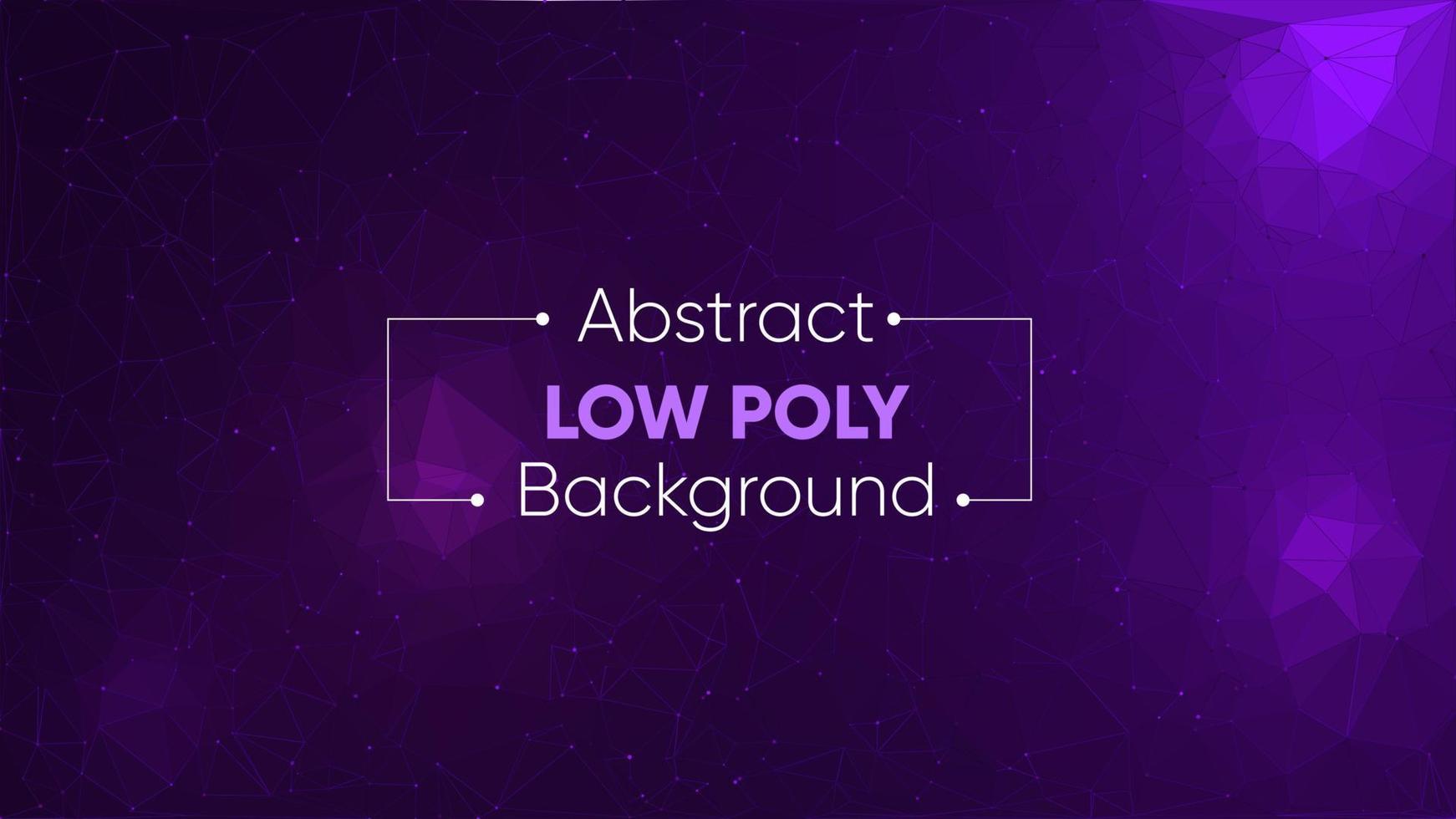 Abstract low poly with purple theme background vector