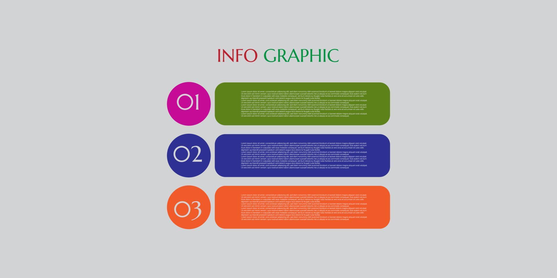 Infographic Template Design with 3 Choices or Steps. Can be used for Process diagrams, presentations, Layouts and More vector