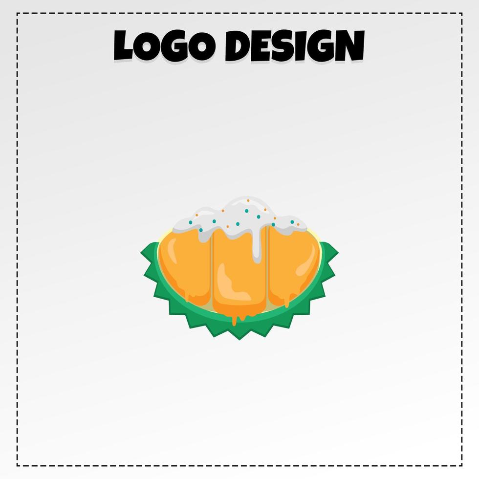Fruta Durian logo ilustración vector diseño