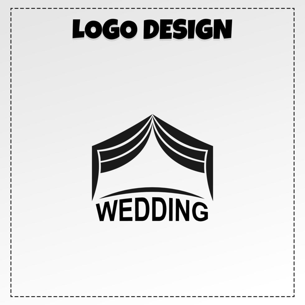 wedding logo illustration vector design