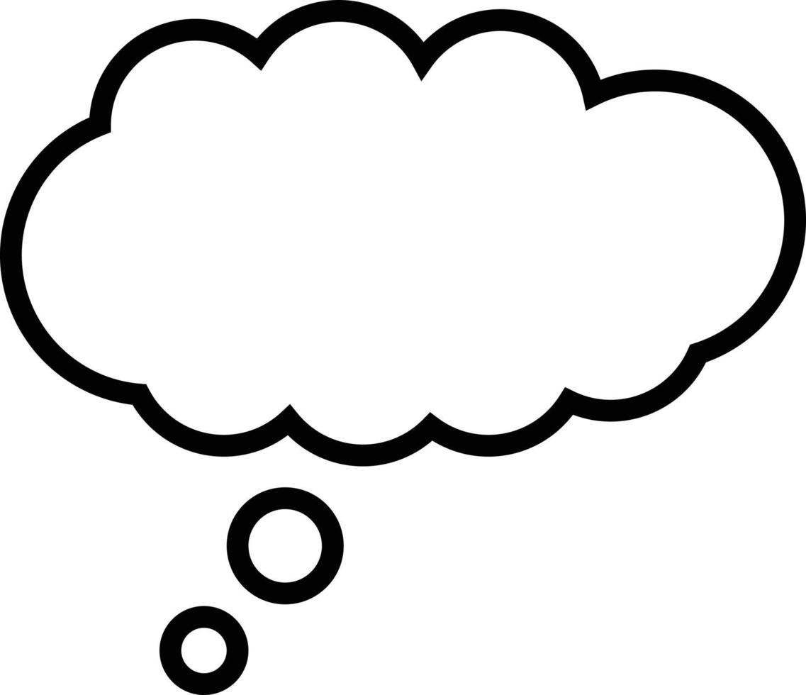 speech bubble cloud icon . trendy think bubble in flat style. bubble cloud icon line art. vector illustration