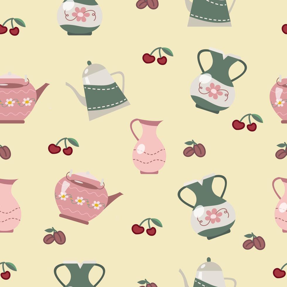 cute kichen utensil pattern vector