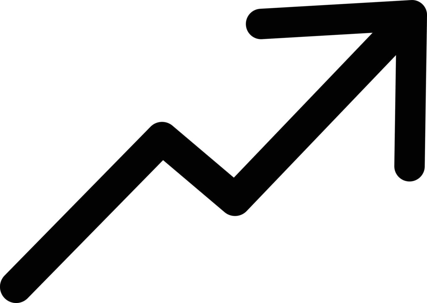 Trending arrow icon . Trend up graph icon in trendy style isolated on white background vector