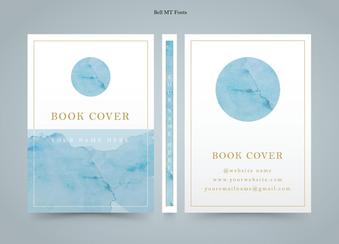 Book Cover blue artistic design booklet cover vector art design