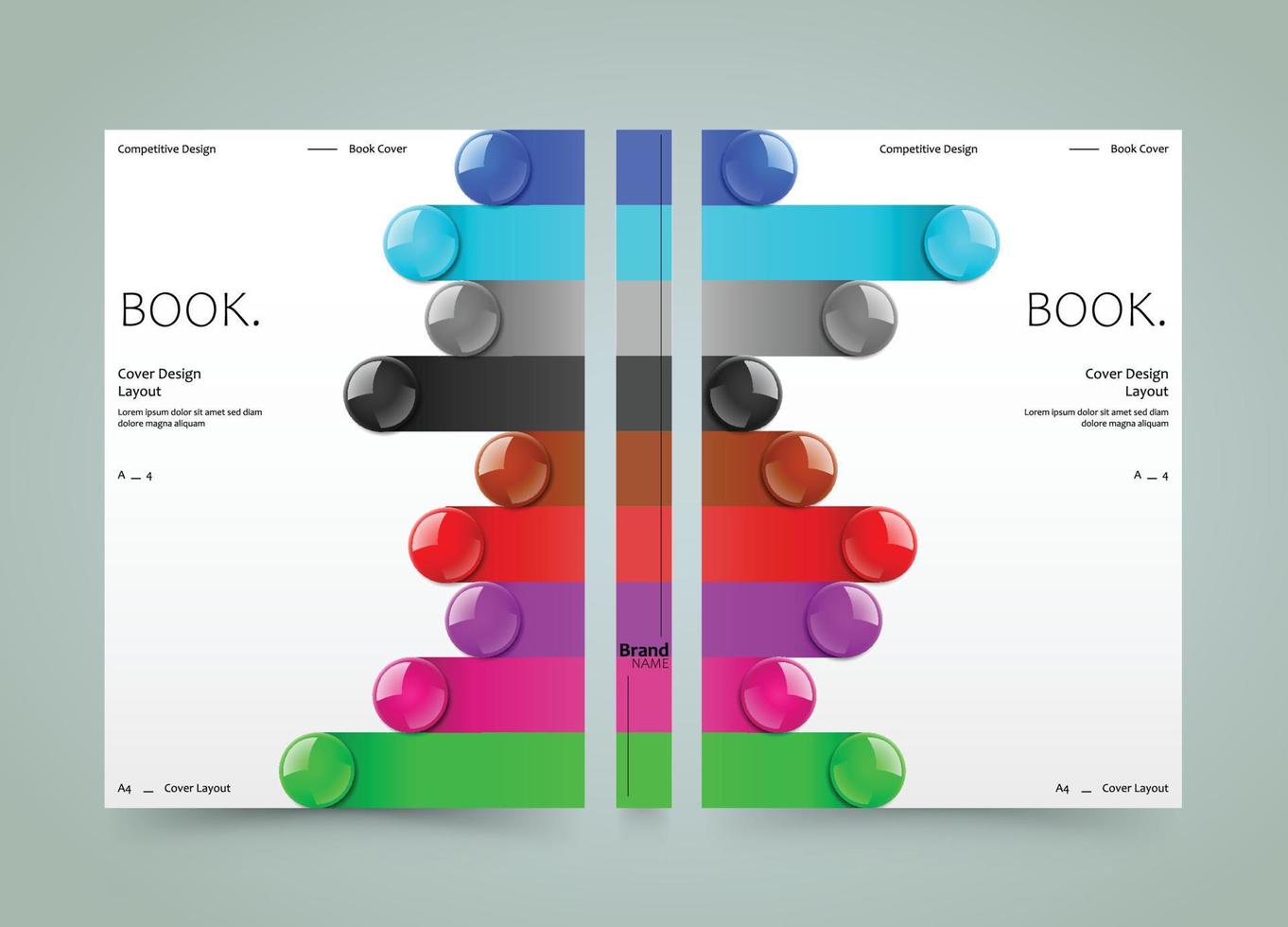 Book Cover simple design marbles colors abstract art poster softcover flyer and brochure design vector