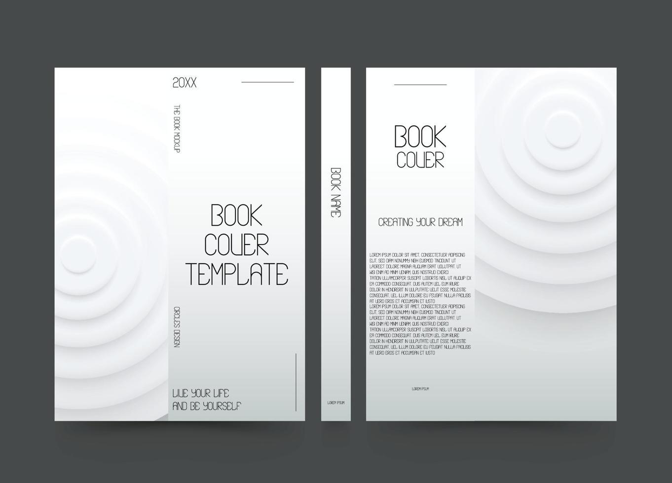 libro cubrir sencillo mínimo diseño tapa blanda volantes folleto diseño vector