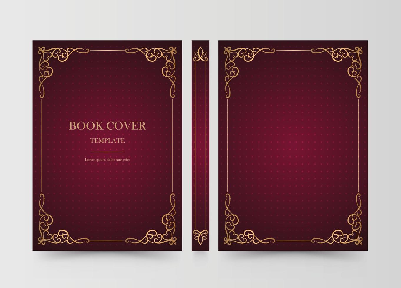 Book Cover red old book design hard cover book design vector