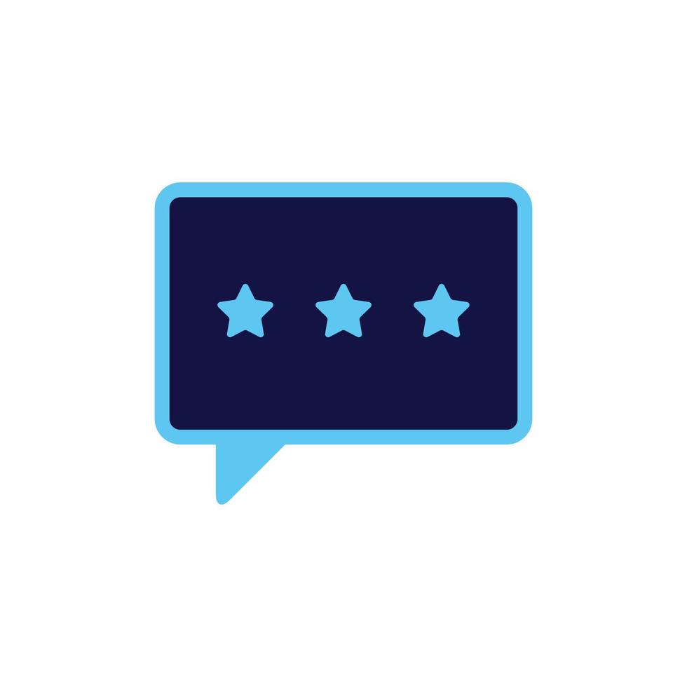 icon vector concept of User satisfaction reviews and feedback illustrated by comments and star rating symbols. Can used for social media, website, web, poster, mobile apps