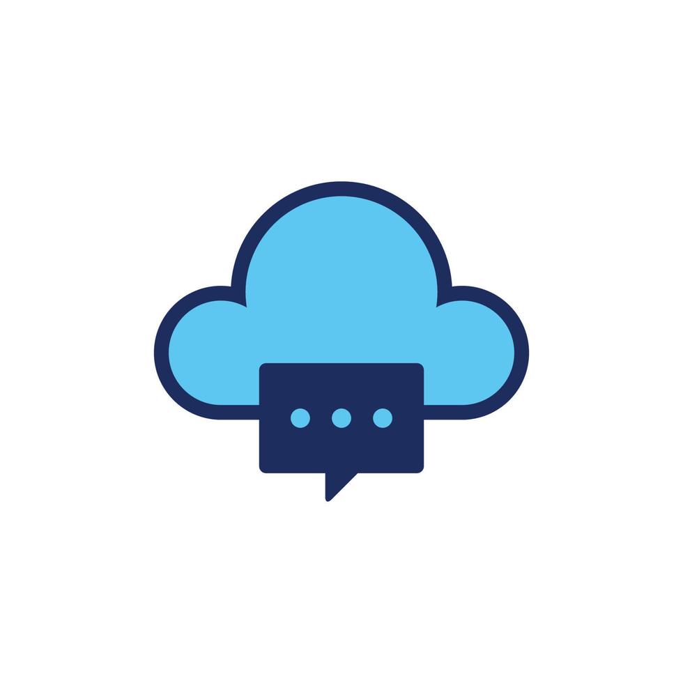 vector icon concept of clouds and comments. Can be used for community, education, technology, debate, social media. Can be for web, website, poster, apps