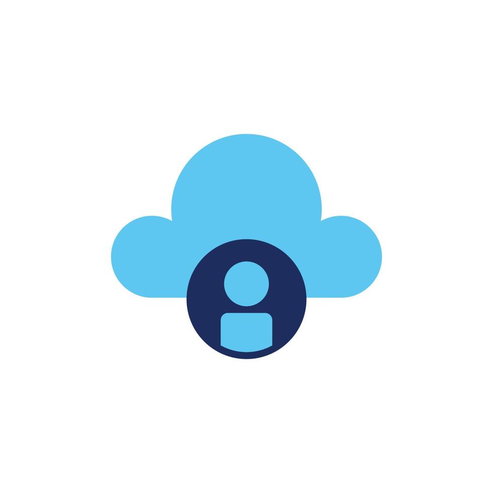 vector icono concepto de avatar usuario y nube. ser usado para social de comunicación,