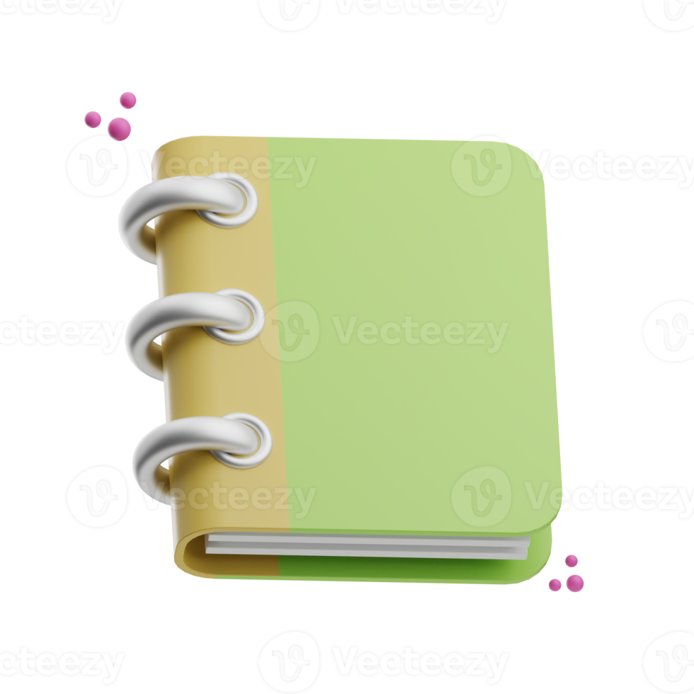 Finanzen und Geschäft, Notizbuch, 3d Symbol Illustration png