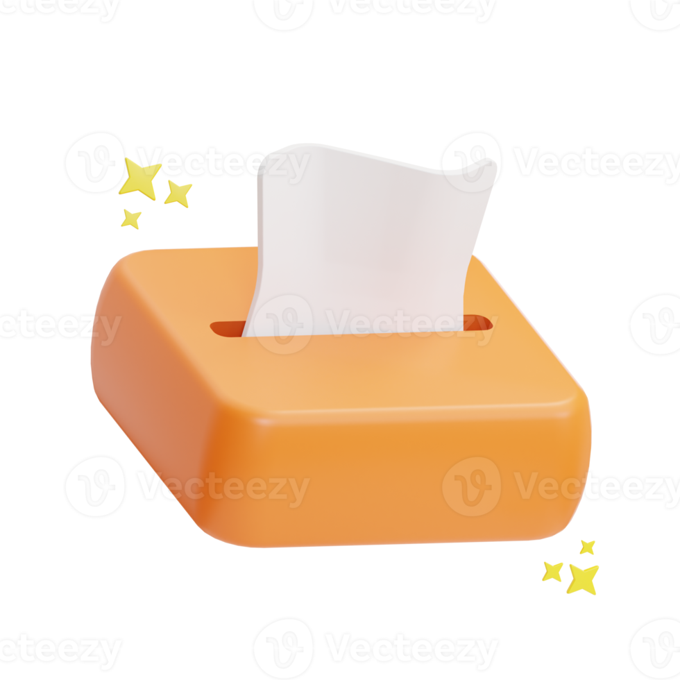 Furniture, Tissue Box, 3D Rendering png