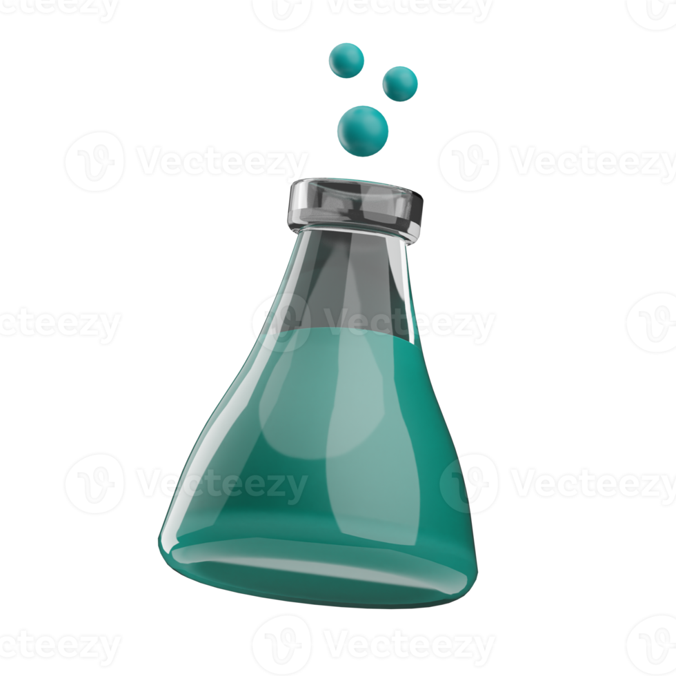 3D Illustration Industry flask png