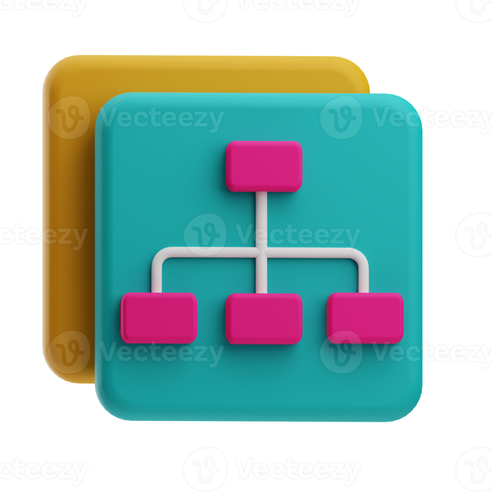 3d ilustración estructura web desarrollo png