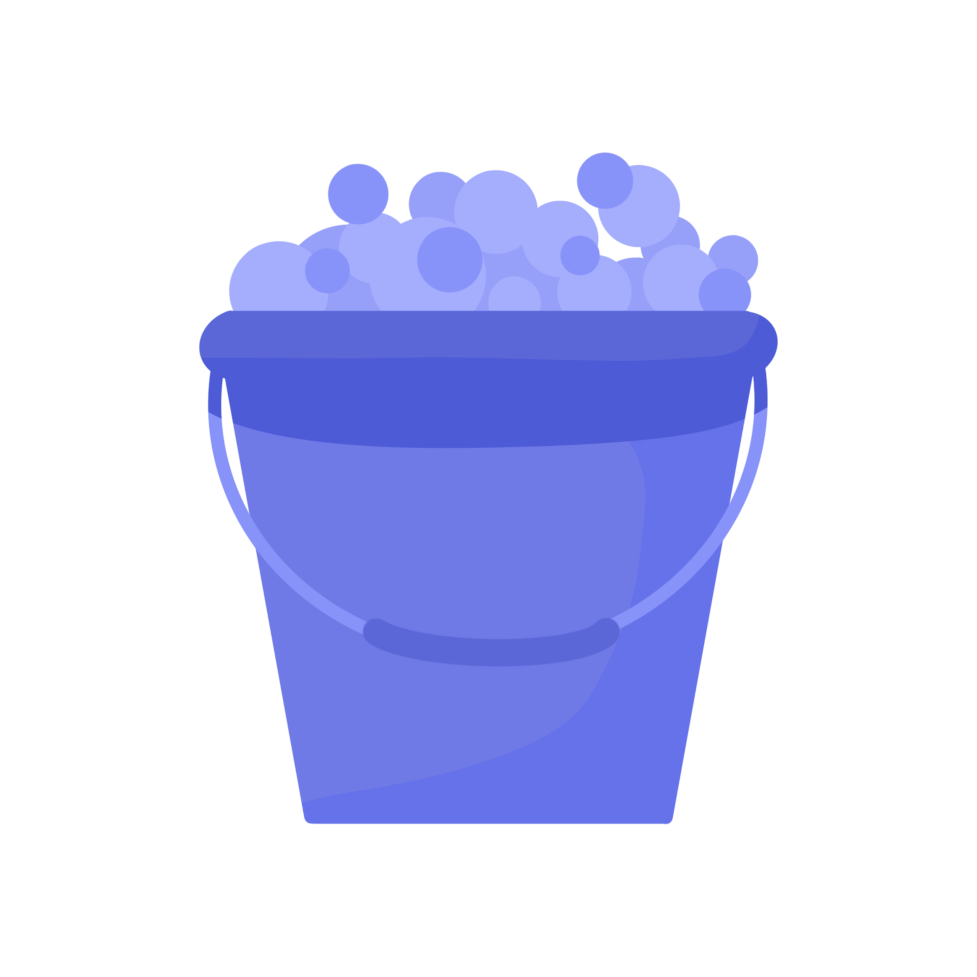 blue bucket with foam 22159682 PNG