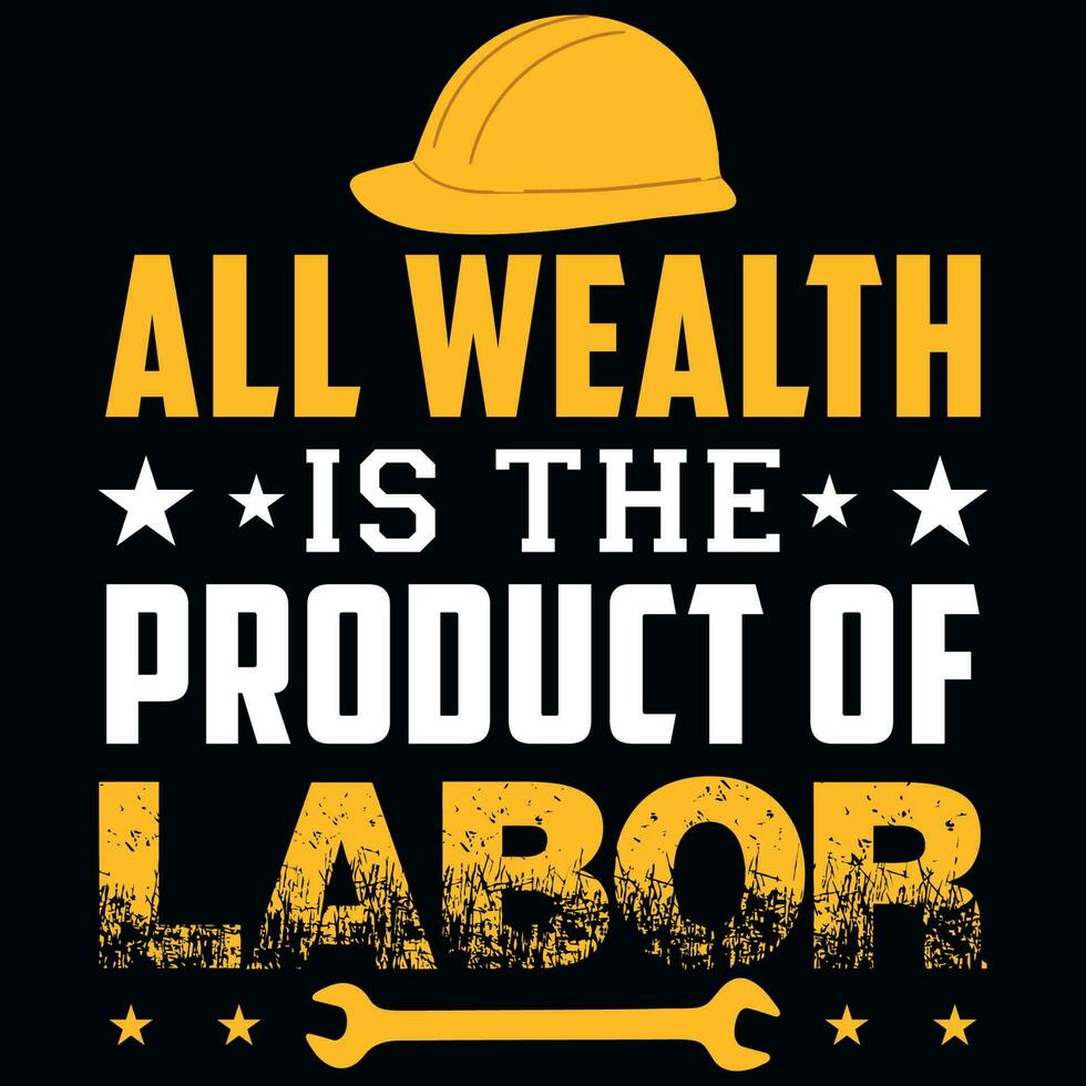 Labor day typographic tshirt design vector