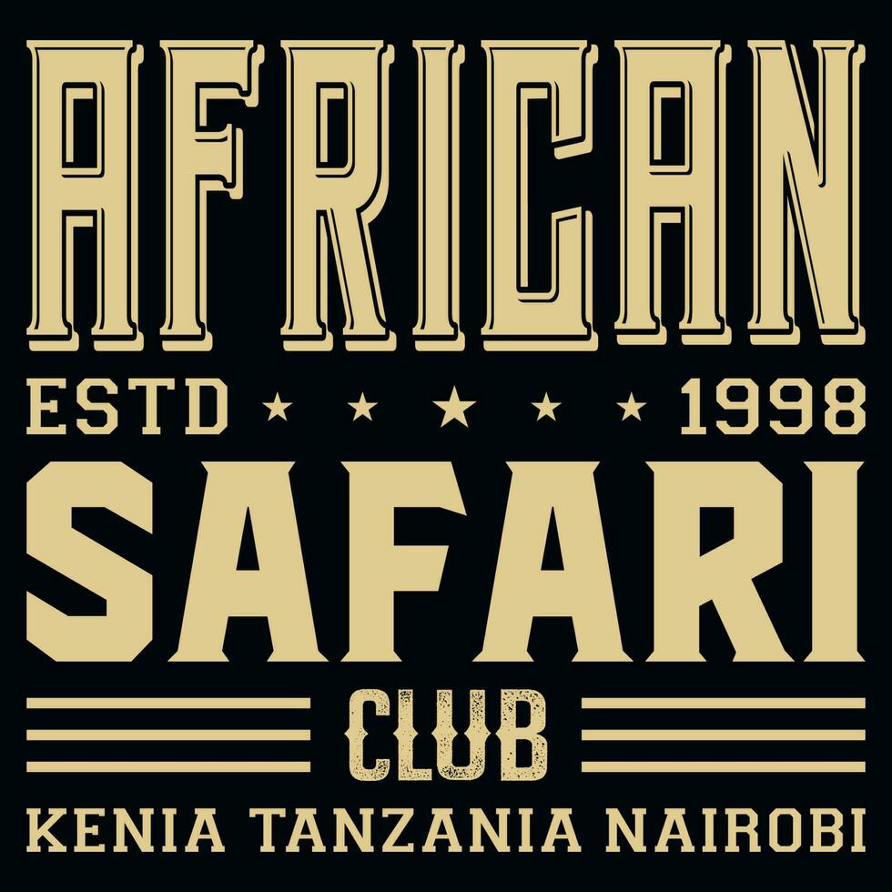 África safari añadas camiseta diseño vector