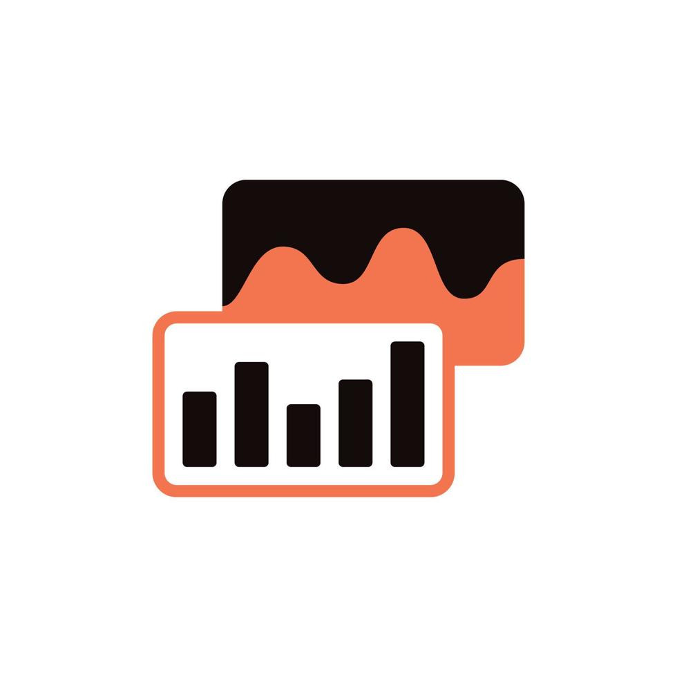 vector icon concept of statistical planning graphs and bar charts for meetings. Can be used for economy, corporate, company, education, presentation. Can be for web, website, poster, mobile apps