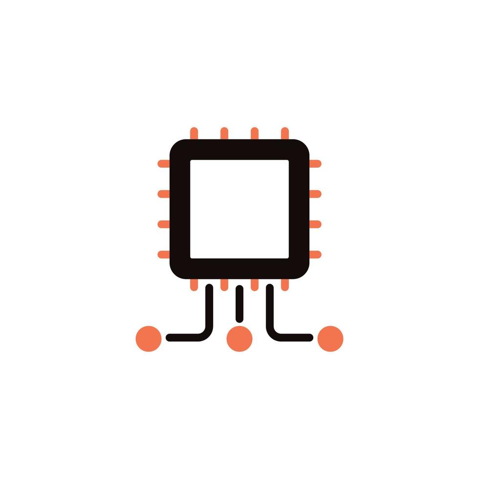 vector icon concept of computer chips or semiconductors. Can be used for technology, innovation, startup, company, corporate, solutions, services. Can be for web, website, poster, mobile apps