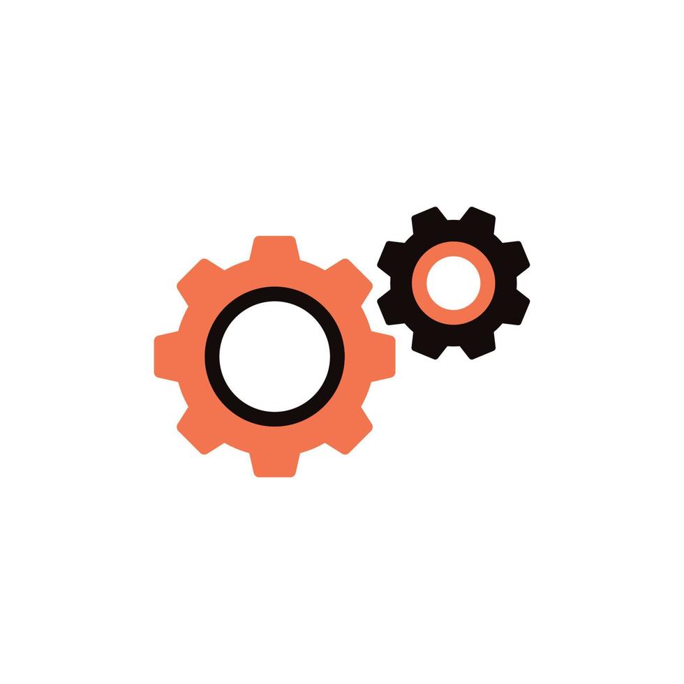 vector icon concept of gear that can be used for setting and editing metaphors. Can be used for software engineering, education, campus, company, construction. Can be for web, website, poster, apps