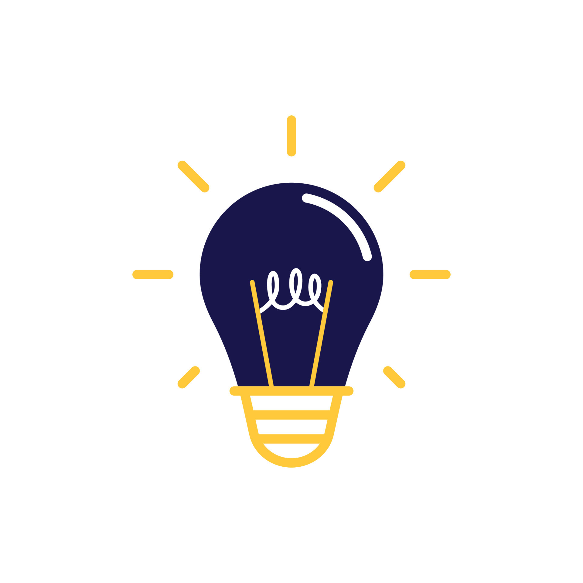 icon vector concept of basic or regular sparkling light bulbs has a ...