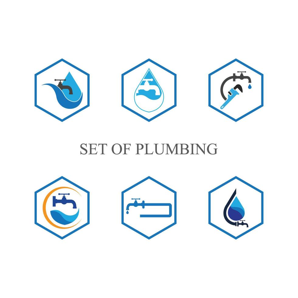 Plumbing service icon logo creative vector illustrattion