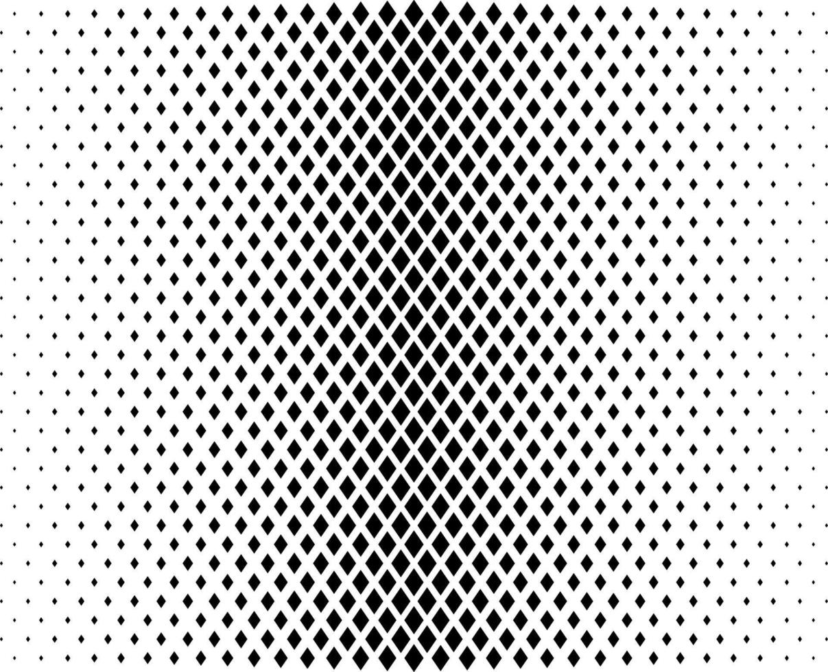 Black and white gradation diamond pattern. vector