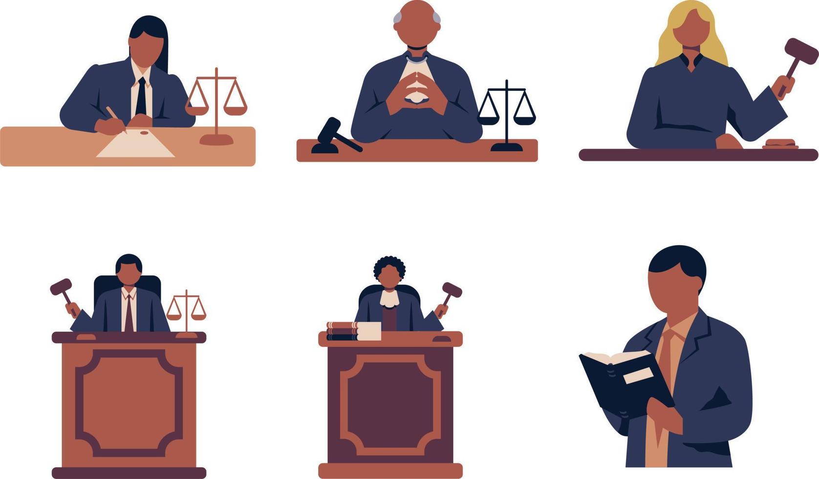 people in a meeting People in office Law court justice flat design vector