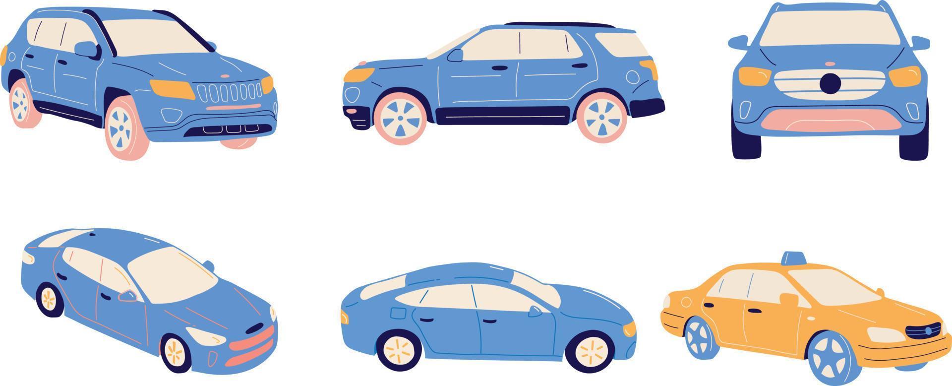 set of cars vector design
