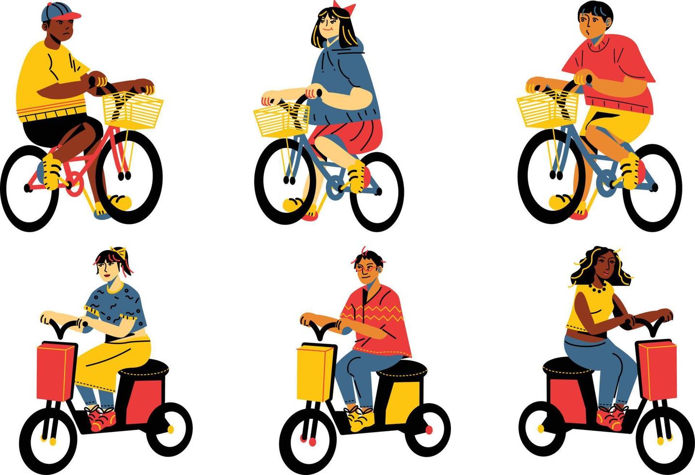 niño montando un bicicleta niño montando un ciclo. vector