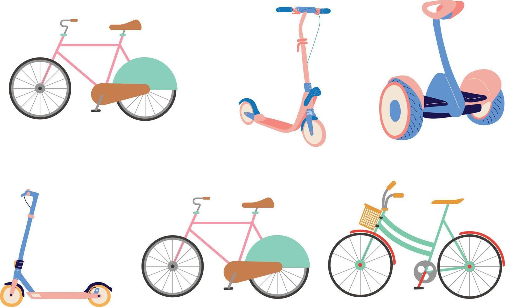 bicycle icons set Vector art