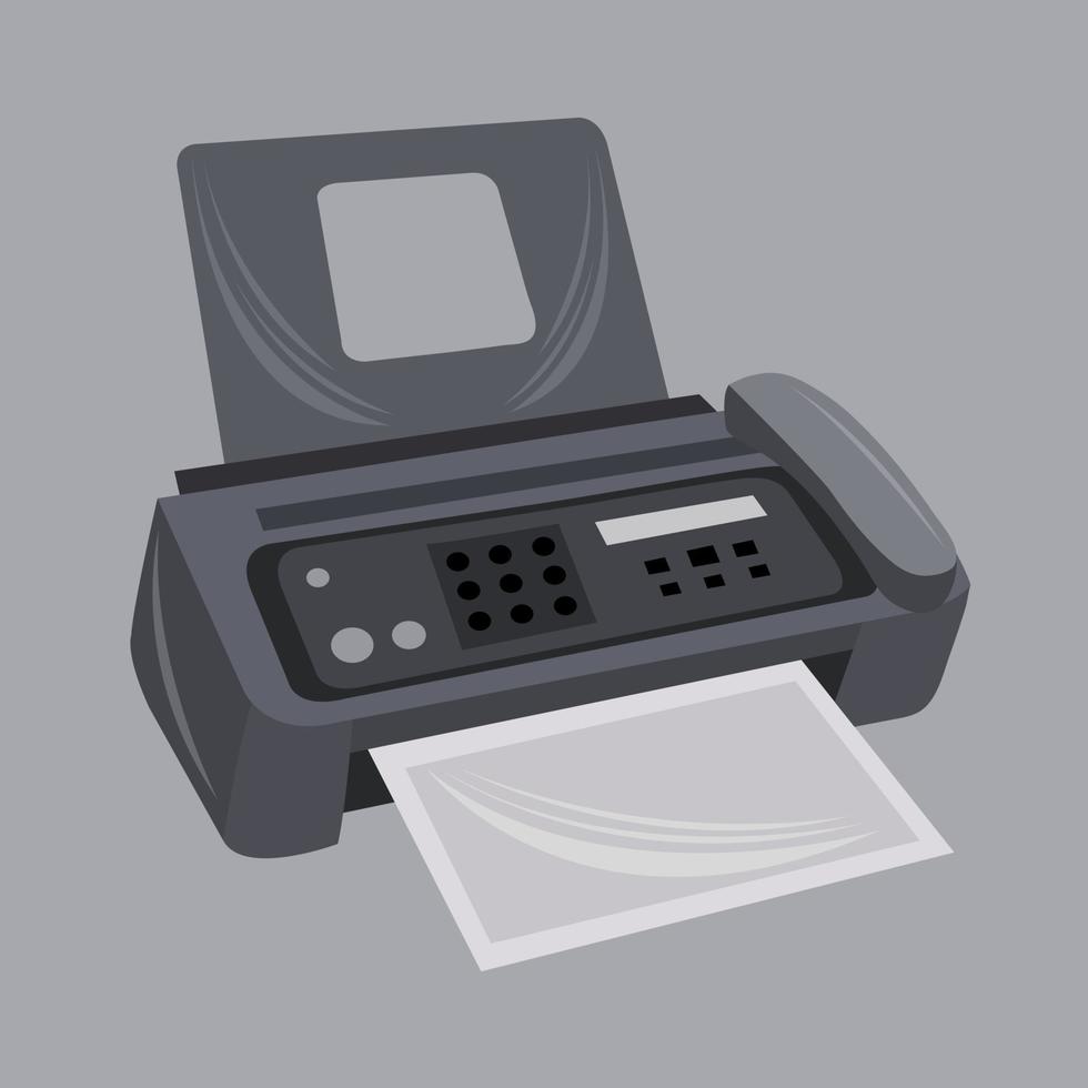 Electronic fax tool vector illustration for graphic design and decorative element
