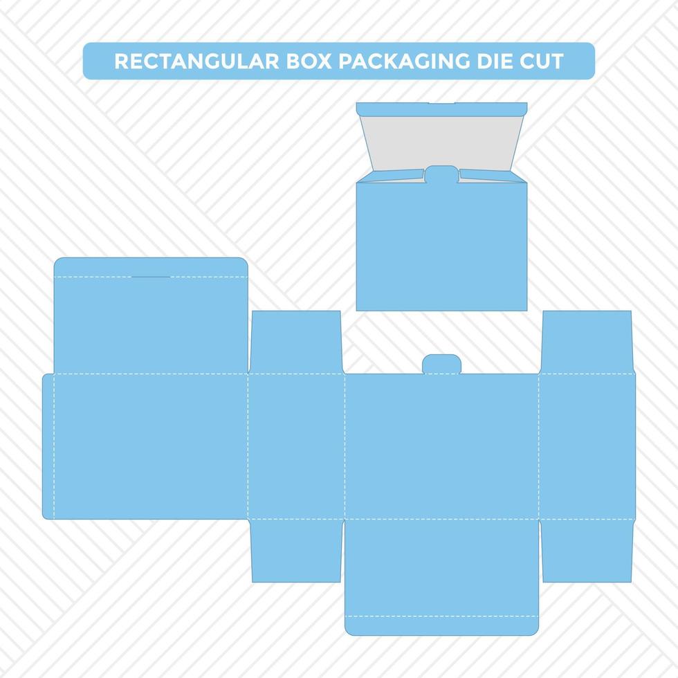 Box packaging die cut template vector