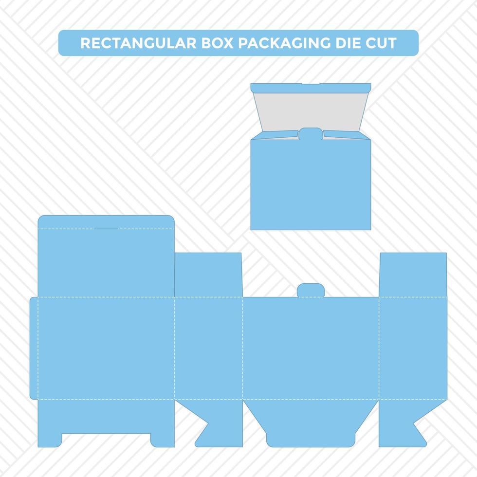 Paper box packaging die cut template vector