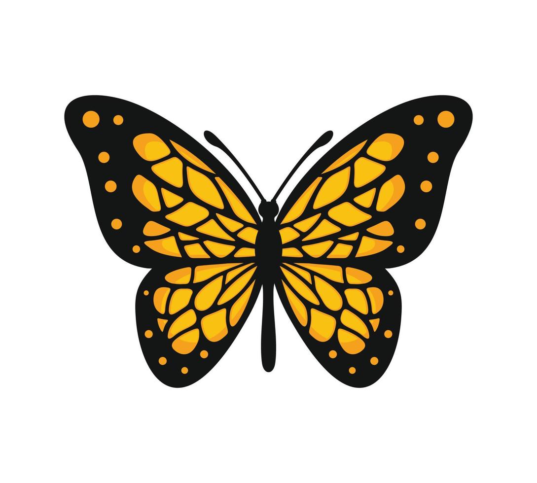 Butterfly icon isolated on white background vector