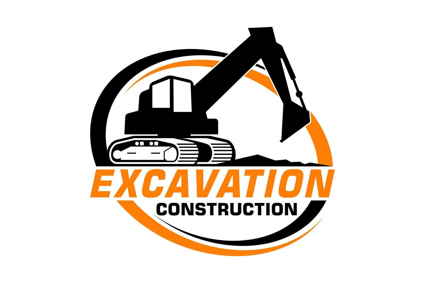 excavador logo modelo vector. pesado equipo logo vector para construcción compañía.