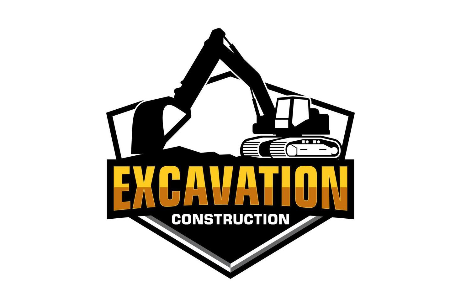 excavador logo modelo vector. pesado equipo logo vector para construcción compañía.