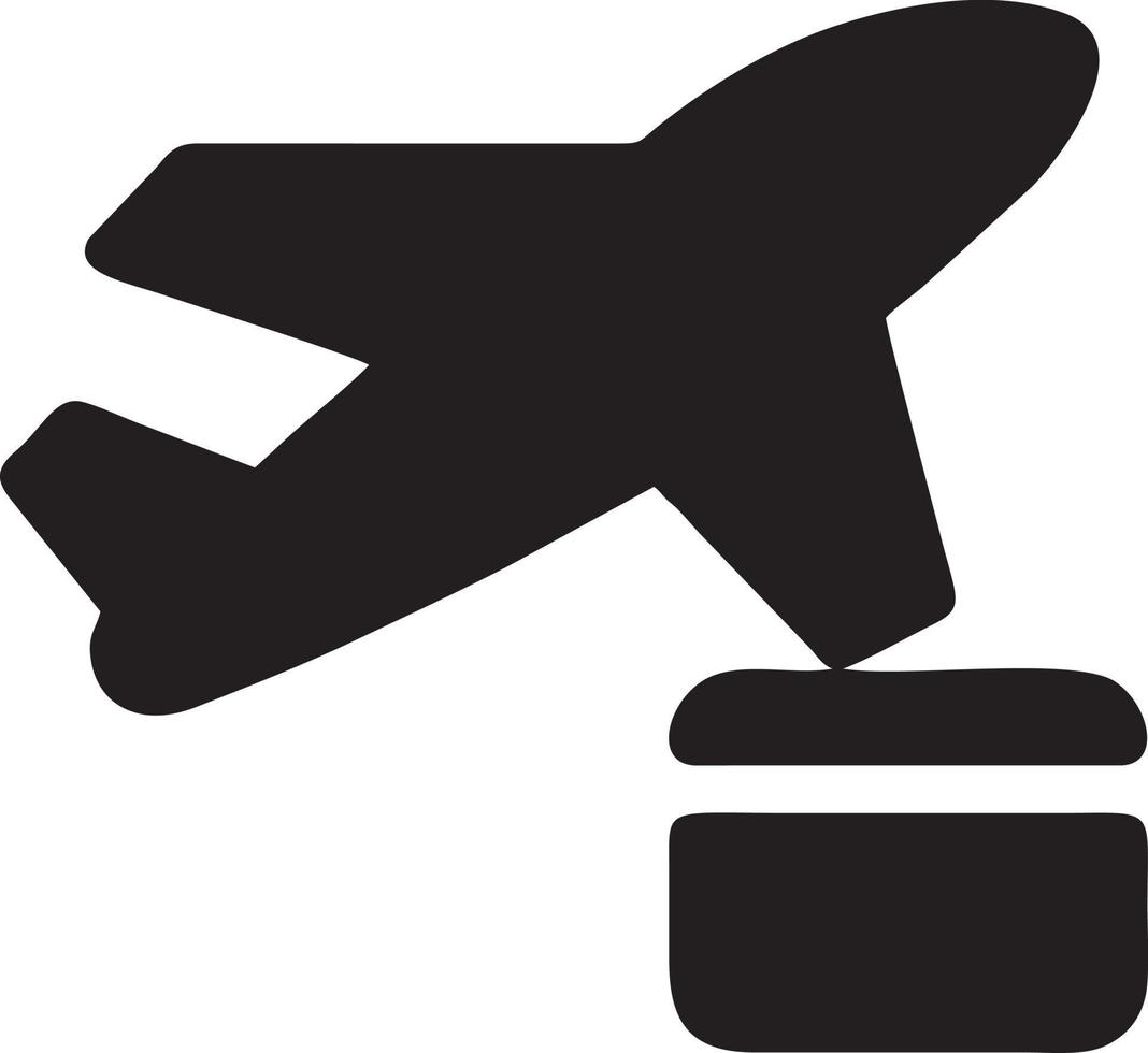 Plane icon symbol image vector, illustration of the flight aviation in black image. EPS 10 vector