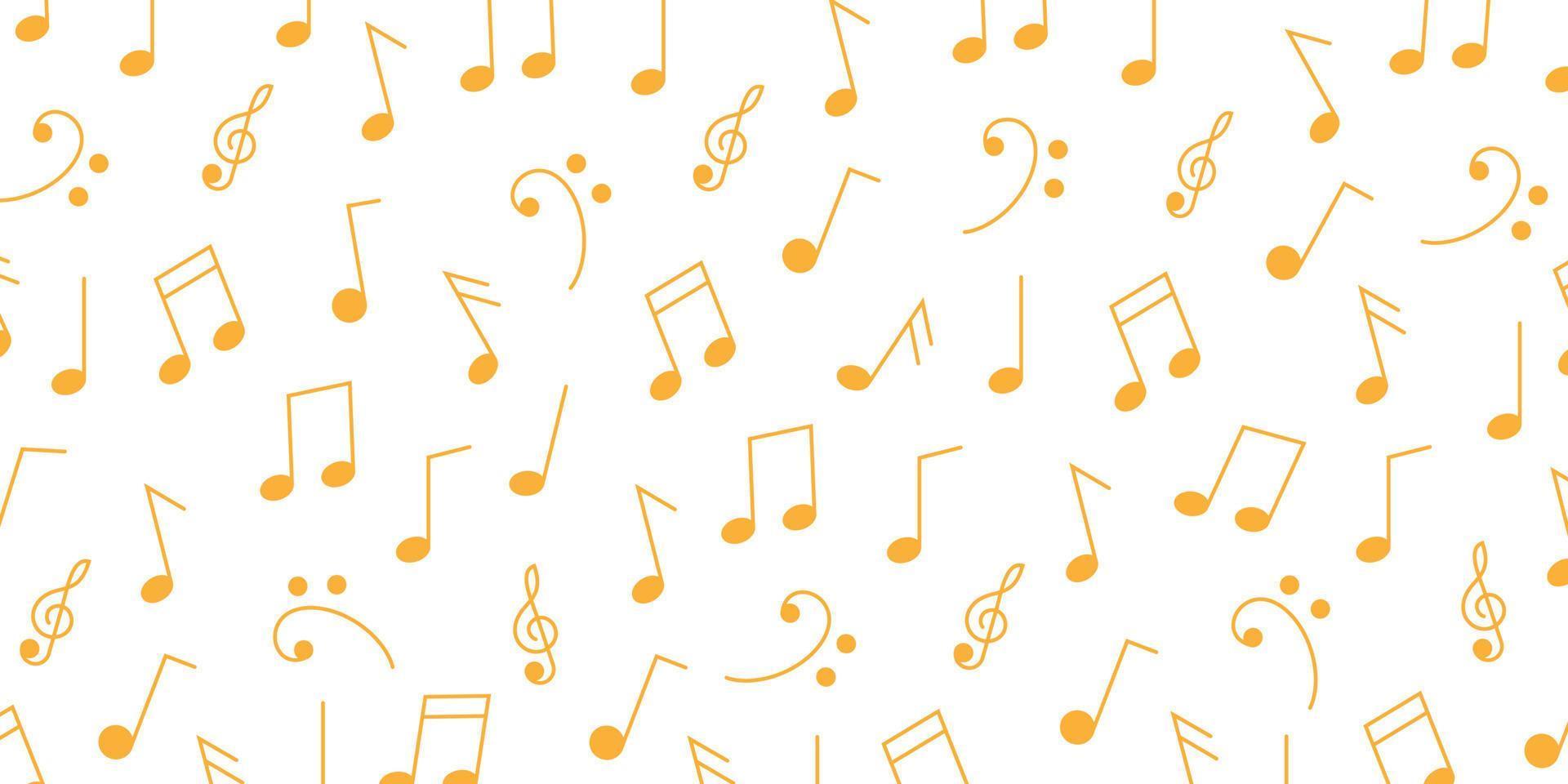 Music notes pattern for background vector