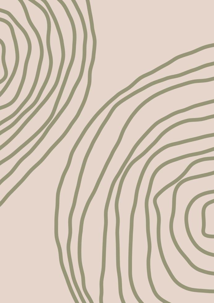cartel boho abstracto moderno. tonos tierra formas orgánicas. diseño contemporáneo para afiches, pancartas, tarjetas de felicitación, volantes, publicaciones en medios sociales, historias. ilustración vectorial de estilo minimalista de mediados de siglo. vector