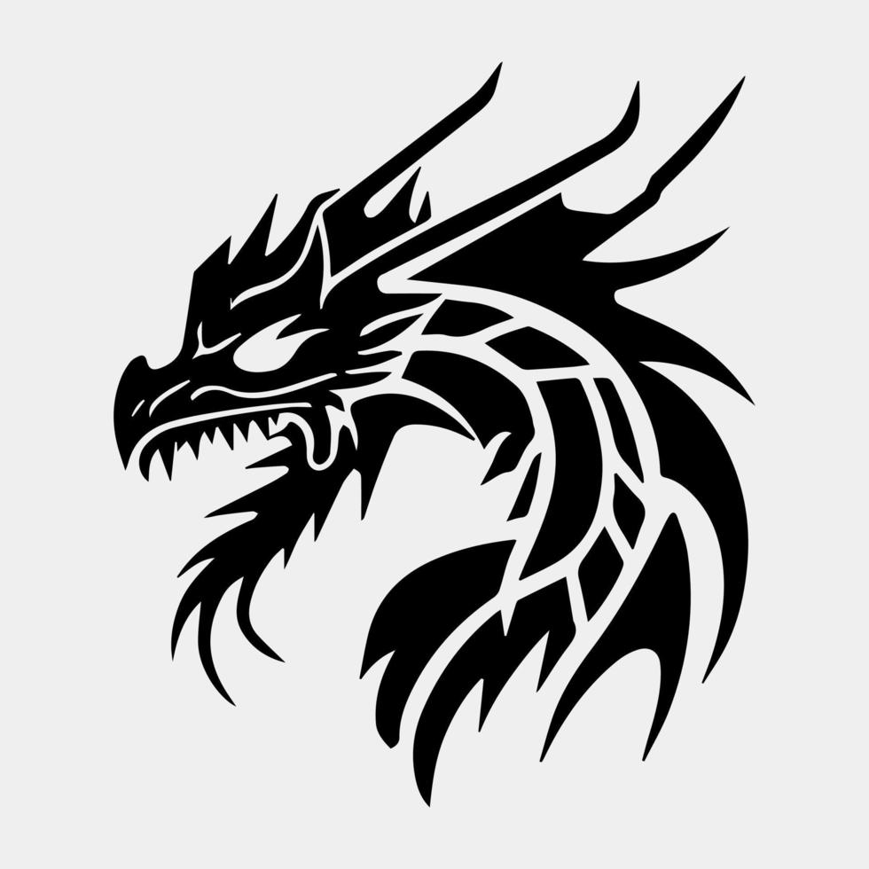 Dragon vector icon illustration design logo template