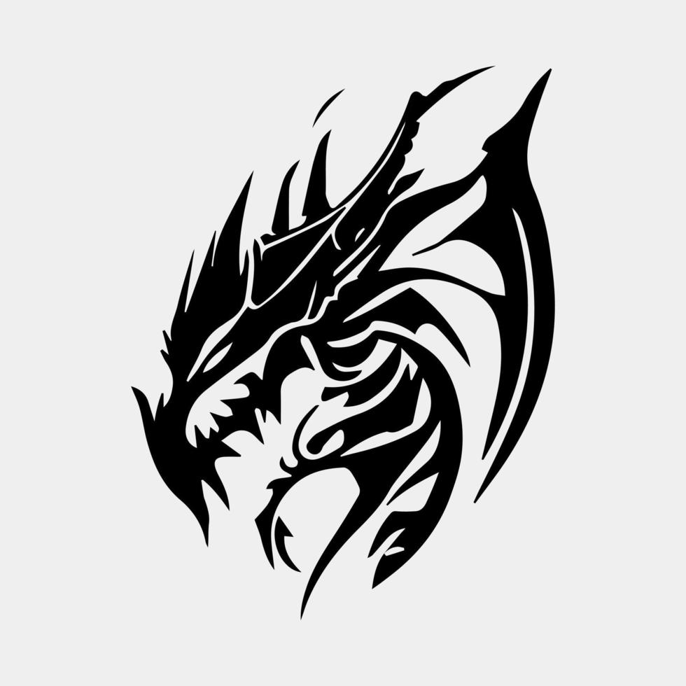 Dragon vector icon illustration design logo template