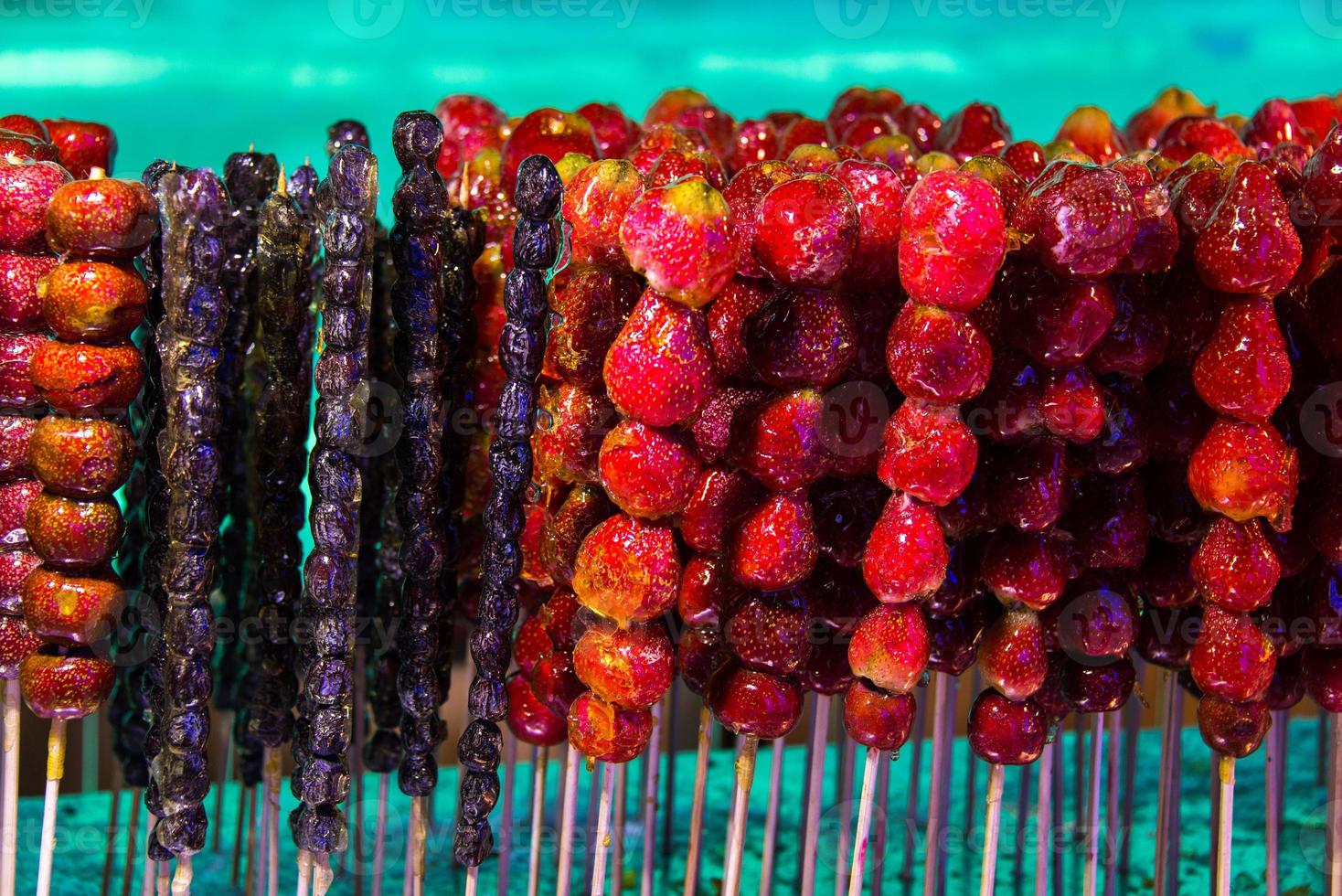 Tang hulu or Chinese sugar-coated fruit stick. The snack of China in the Winter. photo