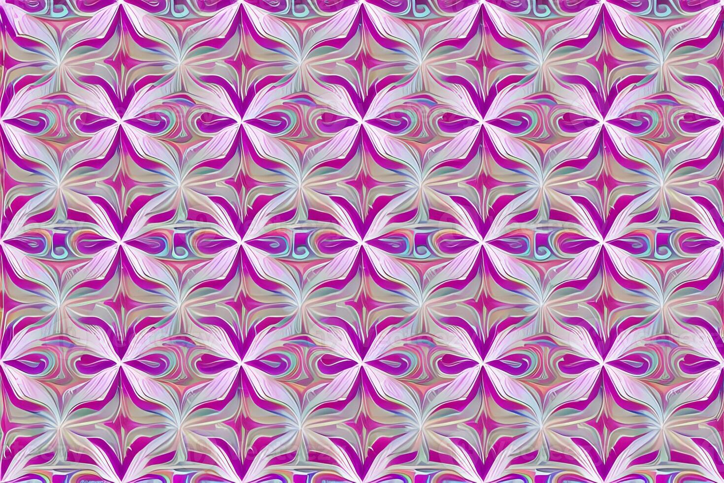 Abstract magenta or purple natural flower, floral, and leaves seamless pattern background. Flower and leaf clip illustration watercolor texture wallpaper. photo