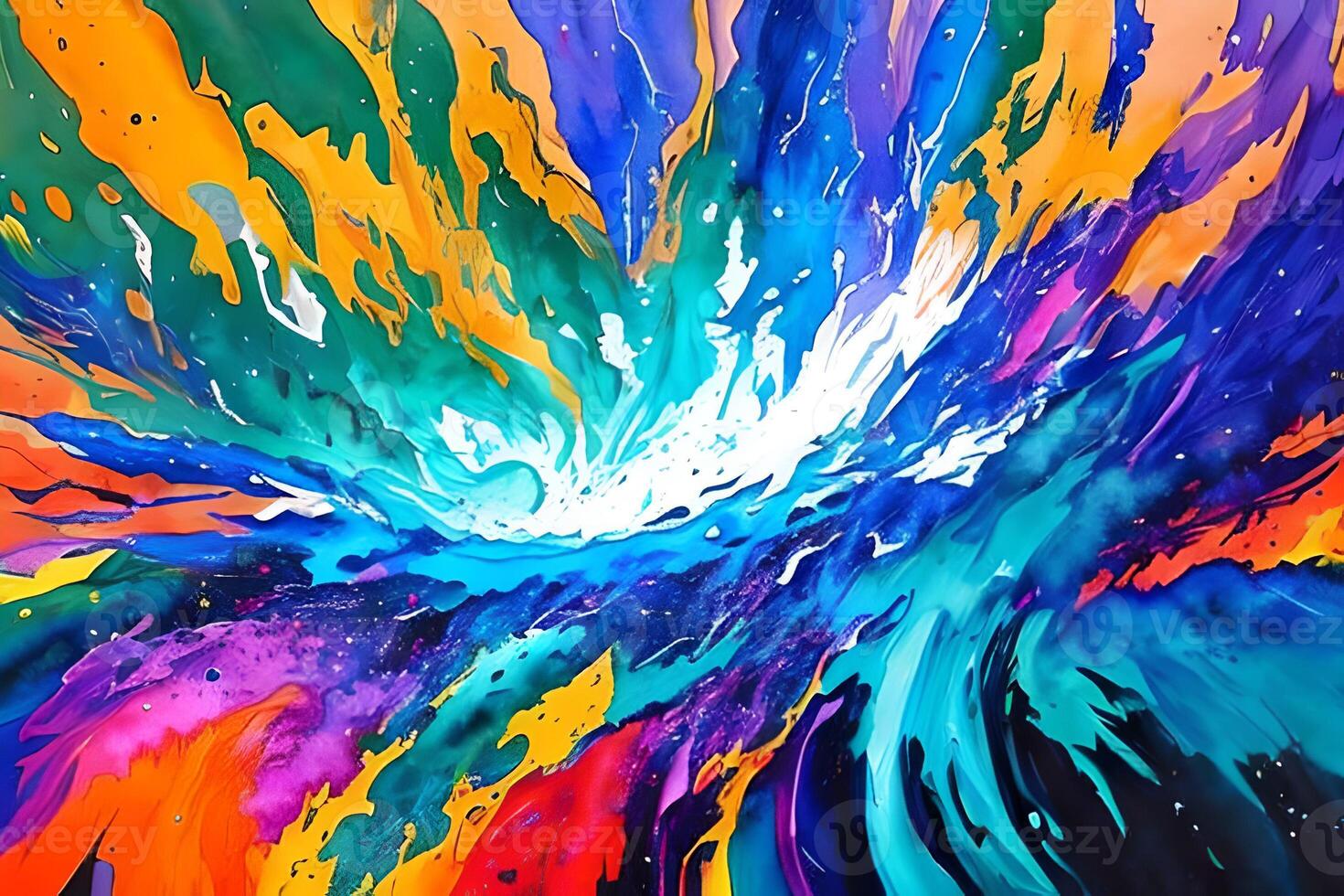 Water color or oil painting fine art illustration of abstract splash