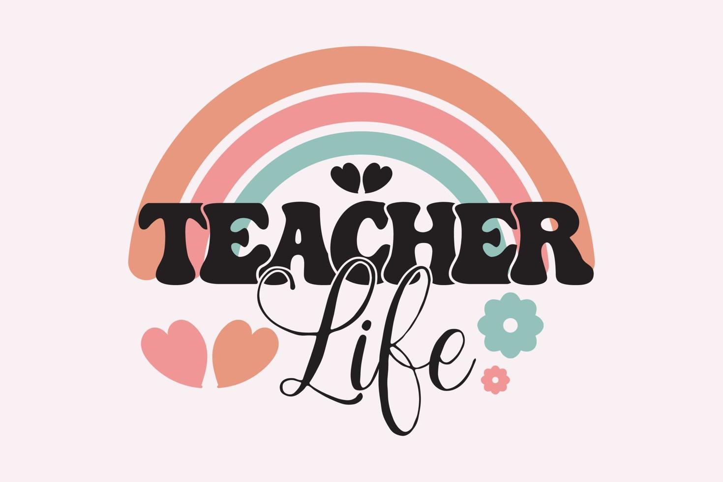 Teacher sublimation,retro Shirt Design vector